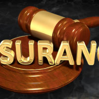 insurance text with gavel