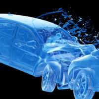 3d rendered illustration of two colliding cars 3d rendered illustration of two colliding cars