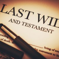 Last Will and Testament document with pen