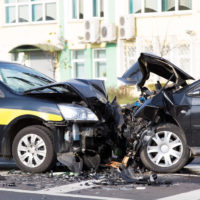 The road Debris causes two car collison