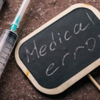 Sign that reads medical error Sign that reads medical error