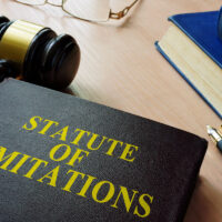 Statute of limitations (SOL) on a court desk.