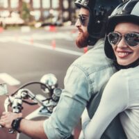 Couple on scooter