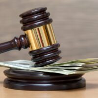 gavel on a money gavel on a money