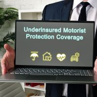 Financial concept meaning Underinsured Motorist Protection Coverage with phrase on the piece of paper.