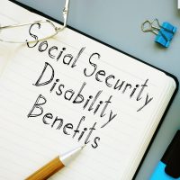 Social Security Disability Benefits are shown on the conceptual business photo Social Security Disability Benefits are shown on the conceptual business photo