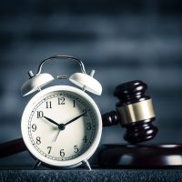 court gavel time clock