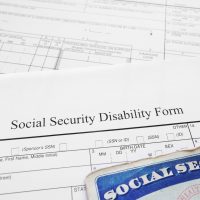 Social Security Disability form and Social Security card