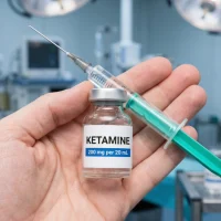 doctor-holds-vial-labeled-ketamine-and-green-syringe-in-a-modern-hospital-operating-room-before-surgery-or-procedure doctor-holds-vial-labeled-ketamine-and-green-syringe-in-a-modern-hospital-operating-room-before-surgery-or-procedure